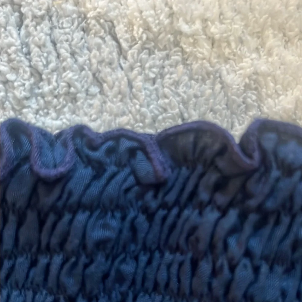 Navy Smocked Tube Top - Picture 3 of 3